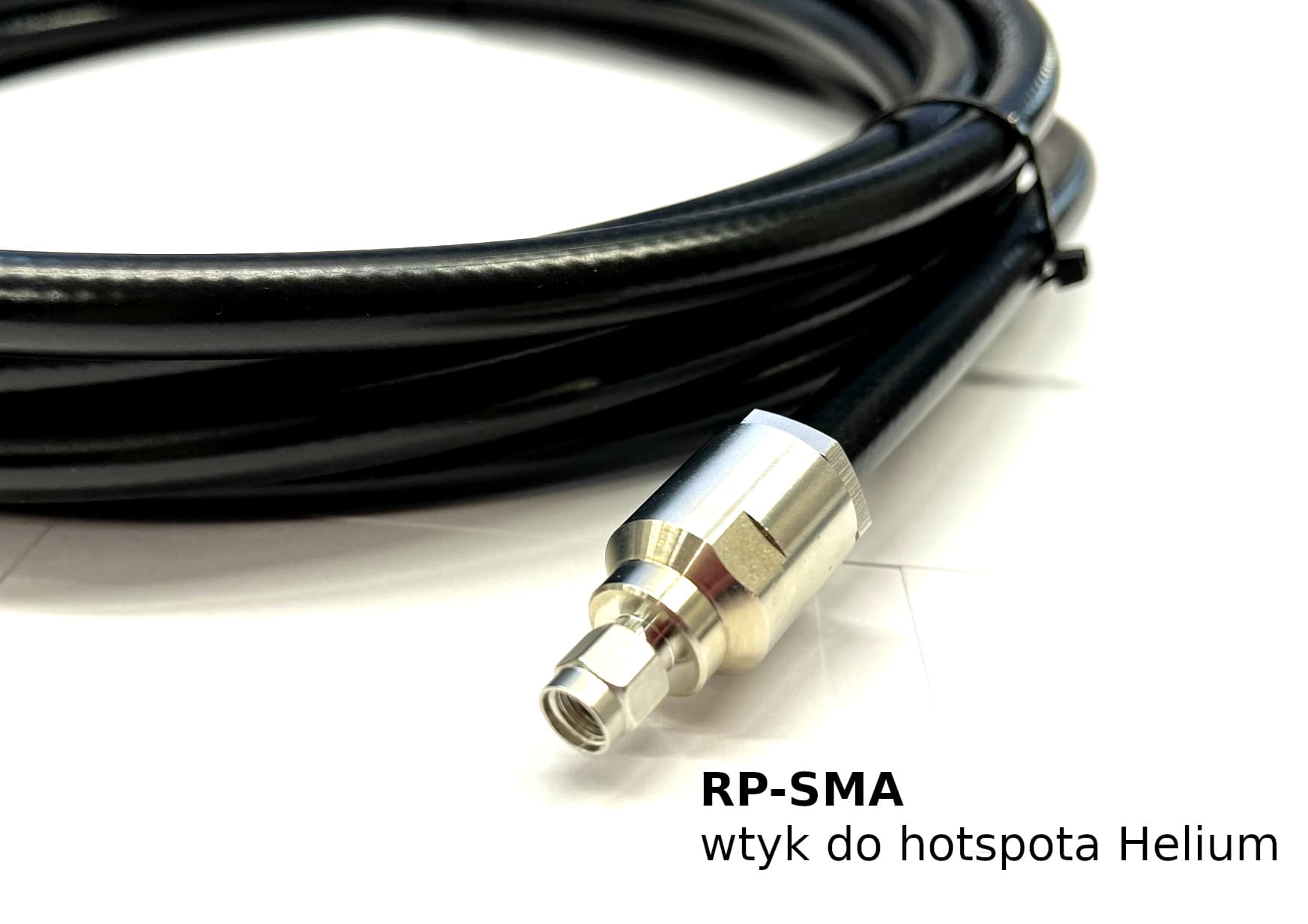 Przewód koncentryczny długość 5m HyperFlex 10 złącza gniazdo N / wtyk RP-SMA - okablowanie do anten Helium 868MHz LoRaWAN