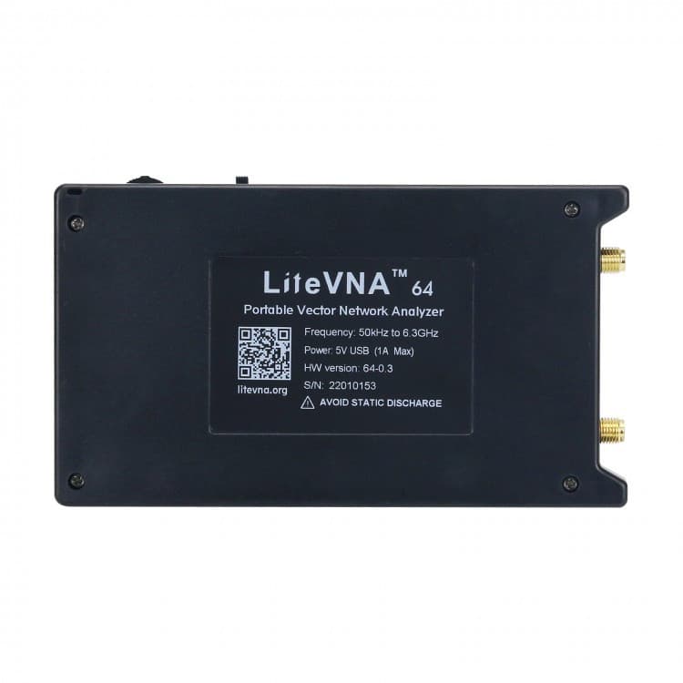 LiteVNA 64 analizator antenowy 50kHz - 6.3GHz (HF, VHF, UHF, LTE, WiFi 2.4/5GHz, IoT), dotykowy wyświetlacz 4" - szerszy zakres pracy od NanoVNA, SAA2