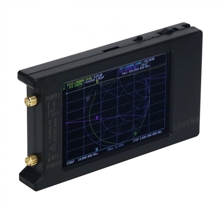 LiteVNA 64 analizator antenowy 50kHz - 6.3GHz (HF, VHF, UHF, LTE, WiFi 2.4/5GHz, IoT), dotykowy wyświetlacz 4" - szerszy zakres pracy od NanoVNA, SAA2