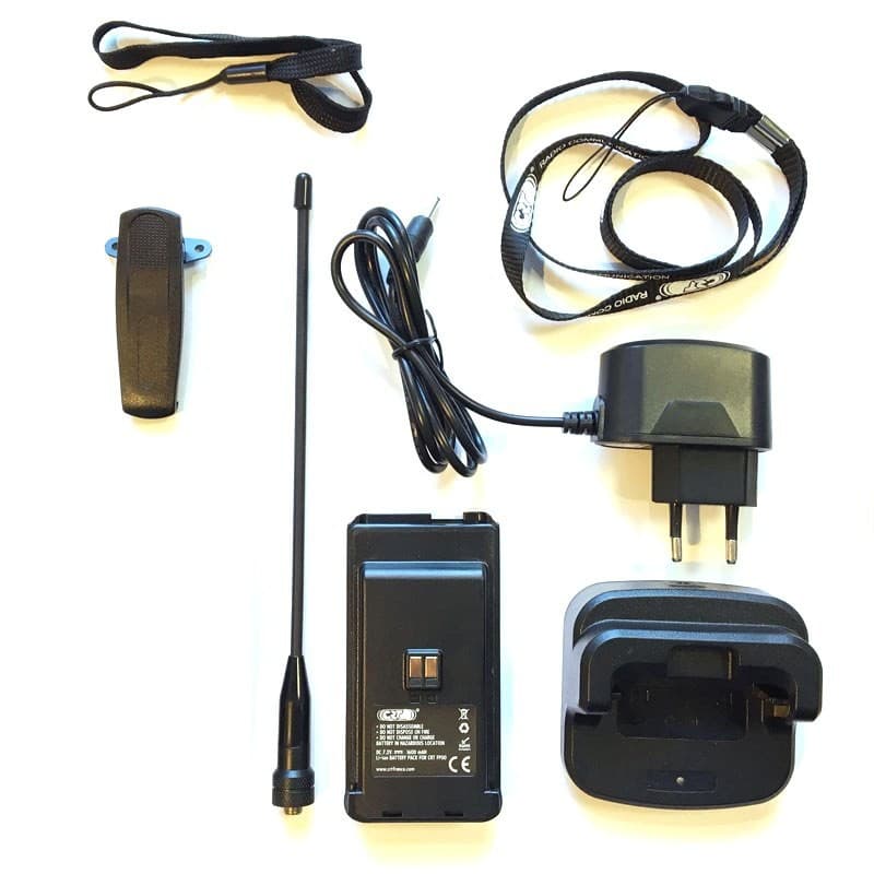 CRT FP00 (żółta obudowa) radiotelefon ręczny 5W VHF/UHF + skaner częstotliwości (lepszy od Baofeng UV-5R, UV-82)
