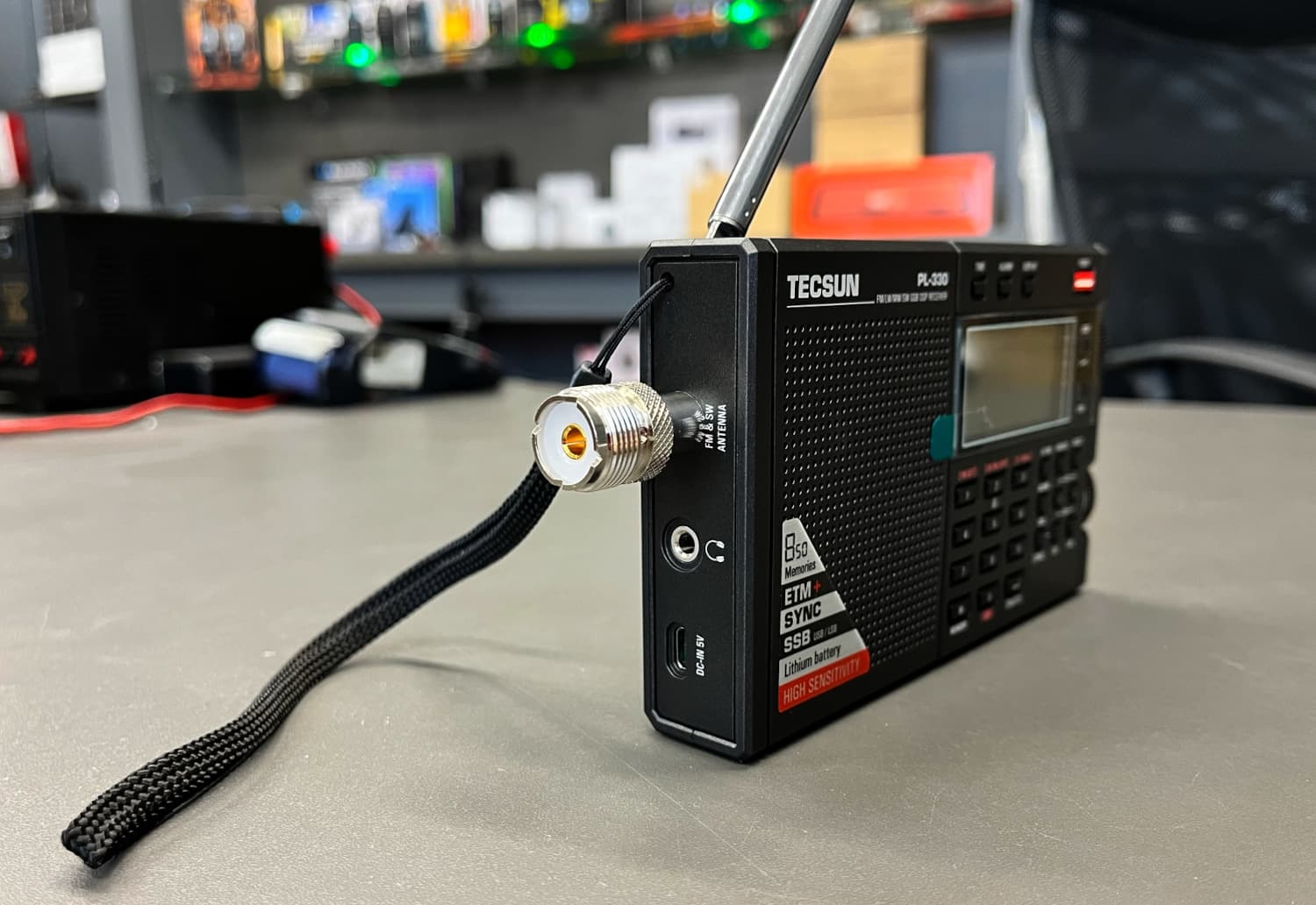 Adapter wtyk jack 3.5mm na gniazdo UHF - do wtyku UC-1 - przejściówka do odbiorników globalnych Tecsun, Sangean, Xhdata itp.