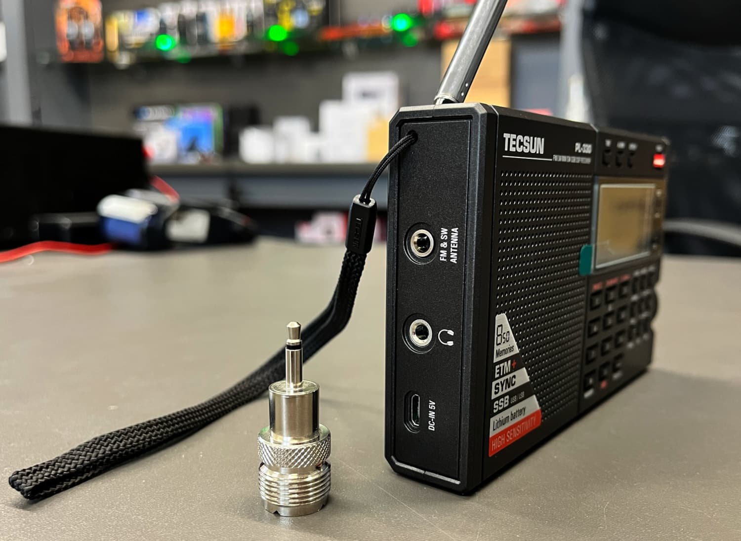 Adapter wtyk jack 3.5mm na gniazdo UHF - do wtyku UC-1 - przejściówka do odbiorników globalnych Tecsun, Sangean, Xhdata itp.