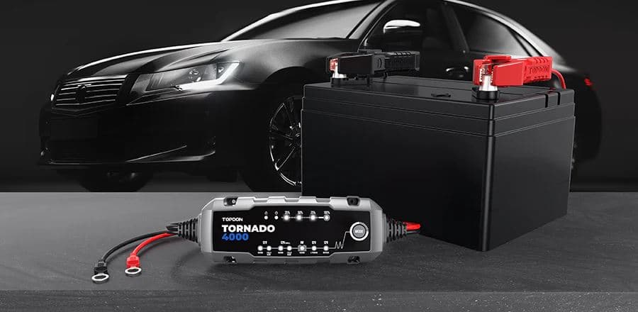 TOPDON TORNADO 4000 prostownik automatyczny do akumulatorów kwasowo-ołowiowych 6/12V i litowo-jonowych 12V 4A (ładowarka samochodowa 6/12V)