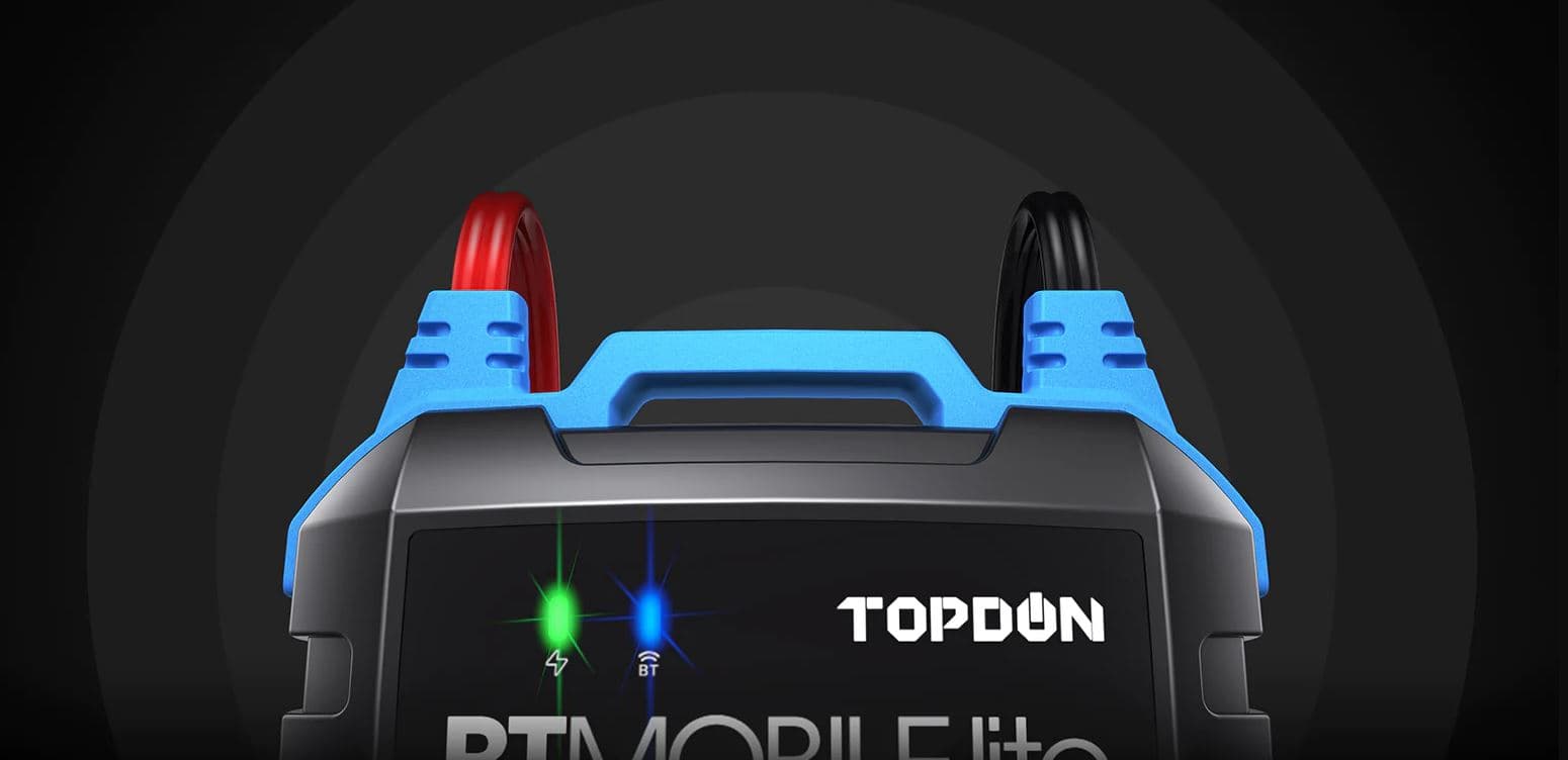 TOPDON BT MOBILE Lite tester akumulatorów 6V / 12V na smartfona - test żywotności, ładowania, pod obciążeniem itd.