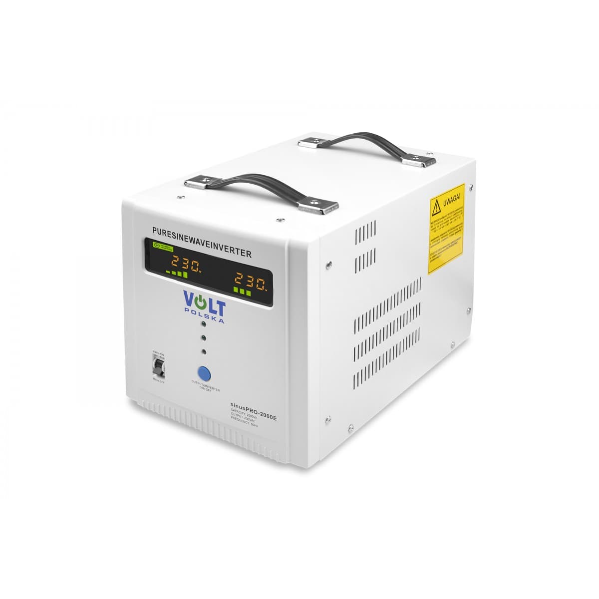 Przetwornica sinusoidalna AVR UPS VOLT SINUS PRO 2000 E (1250/2000W) 12/230V (stała faza do kotła CO)