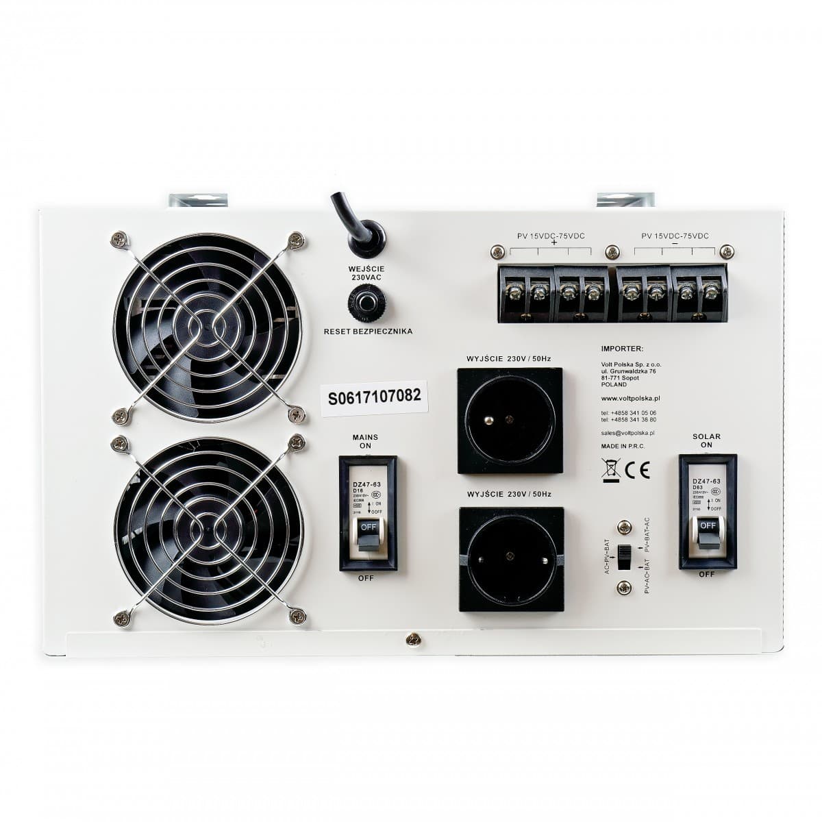 Inwerter solarny SINUS PRO 2200 S 12/230V 1500W + 60A MPPT + UPS + przetwornica CZYSTY SINUS