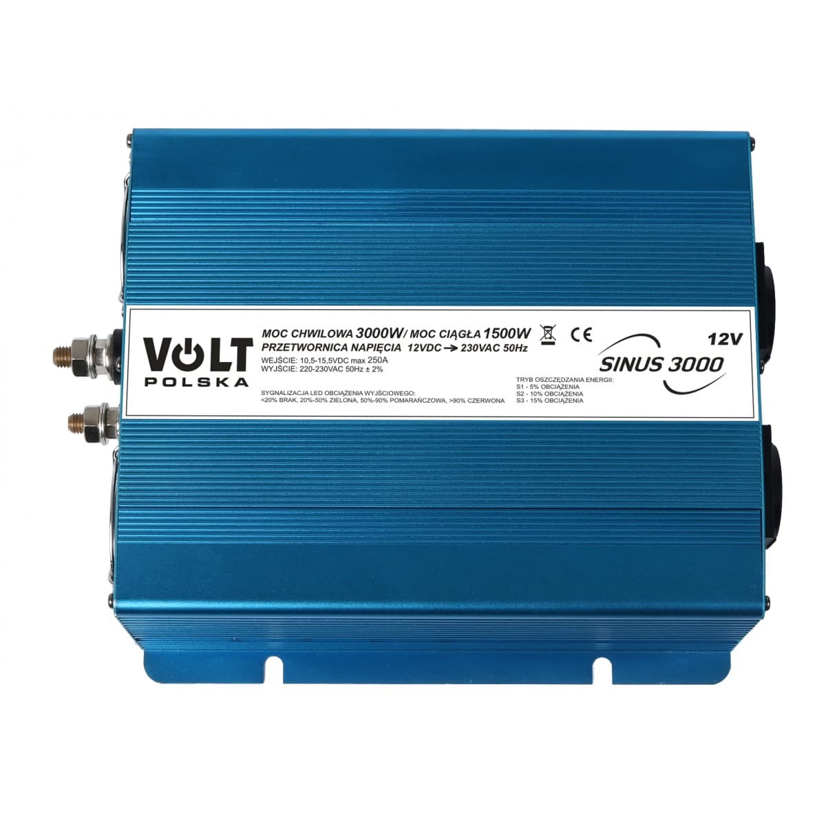 PRZETWORNICA NAPIĘCIA SINUS ECO 3000 Volt Polska 12V/230V 3000W np. POMPY LODÓWKI