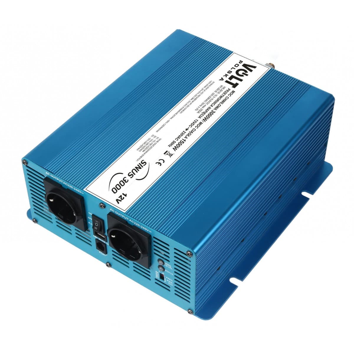 PRZETWORNICA NAPIĘCIA SINUS ECO 3000 Volt Polska 12V/230V 3000W np. POMPY LODÓWKI