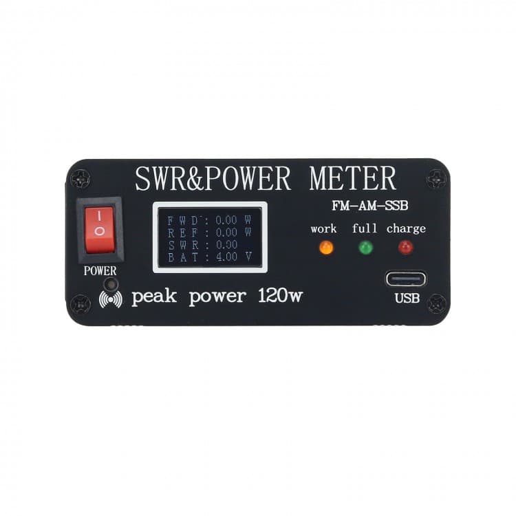 SWR-50 cyfrowy reflektometr 1.8-50 MHz - kompaktowy miernik SWR / POWER, akumulator