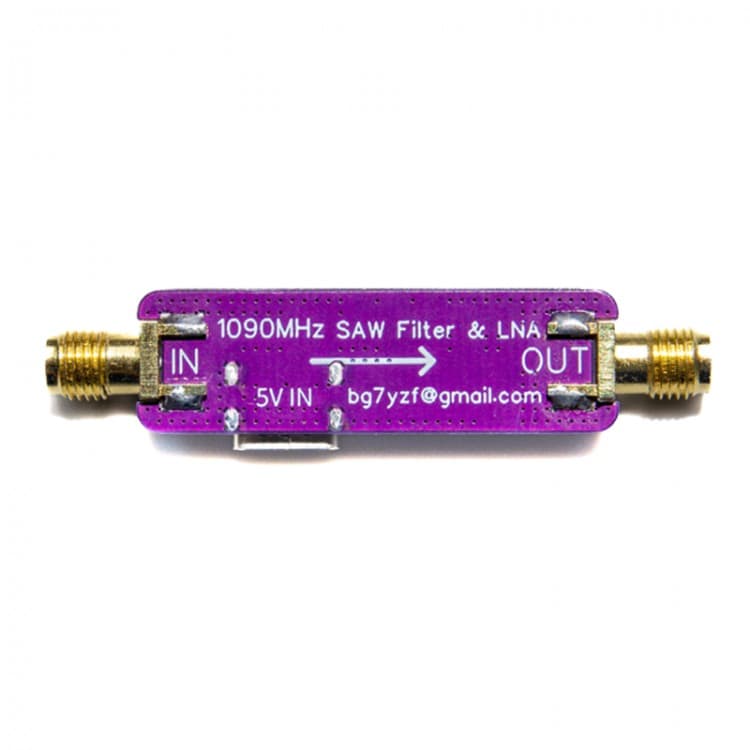 Wzmacniacz LNA + filtr SAW ADS-B 1090MHz - odbiór samolotów - do FlightAware, RTL-SDR, Hack RF, SDRPlay, odbiorników SDR itp.