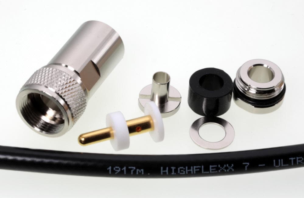 Wtyk UC-1 259/7 skręcany na przewód RF-7, UltraFlex7, Aircell 7 superjakość PTFE/GOLD # KONEKTOR PRO #