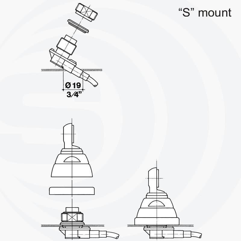 Sirio MGA 108-550 S (ze sprężyną) Antena montażowa VHF/UHF dostrajana 108-550MHz długość do 70cm