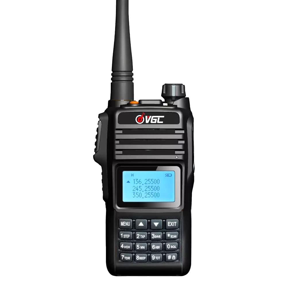 VGC VERO VR-UV4 quadbander radiotelefon ręczny 8W VHF/UHF + skaner częstotliwości (136-520MHz), radio FM, dwie anteny