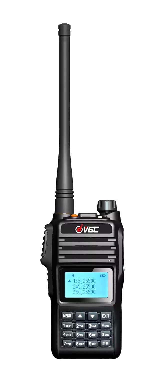 VGC VERO VR-UV4 quadbander radiotelefon ręczny 8W VHF/UHF + skaner częstotliwości (136-520MHz), radio FM, dwie anteny