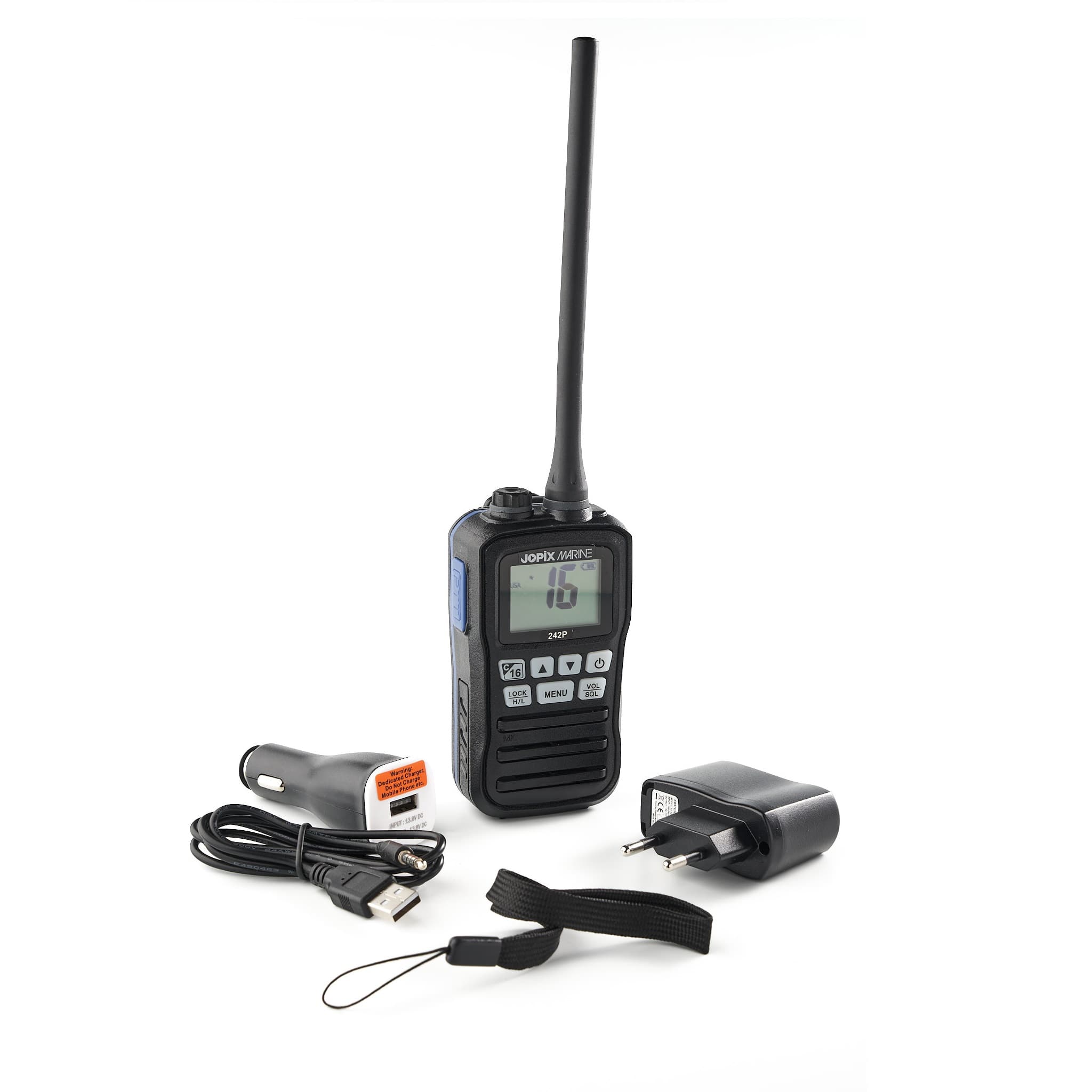 Jopix Marine 242P ręczny radiotelefon morski VHF IP-67, pływający, moc 3W - możliwość rejestracji w UKE