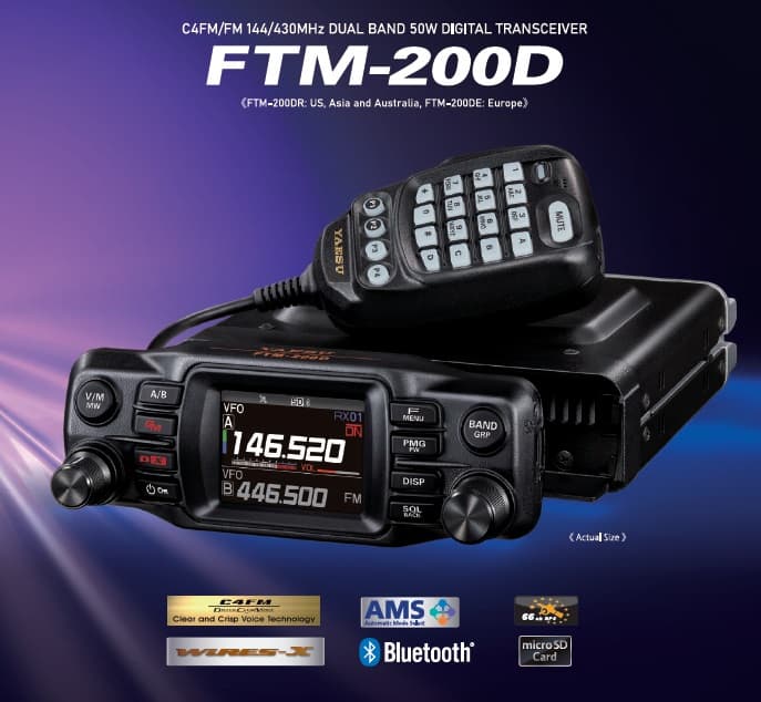 YAESU FTM-200DE radiotelefon amatorski VHF/UHF CYFROWY C4FM GPS APRS BLUETOOTH - 3 LATA GWARANCJI