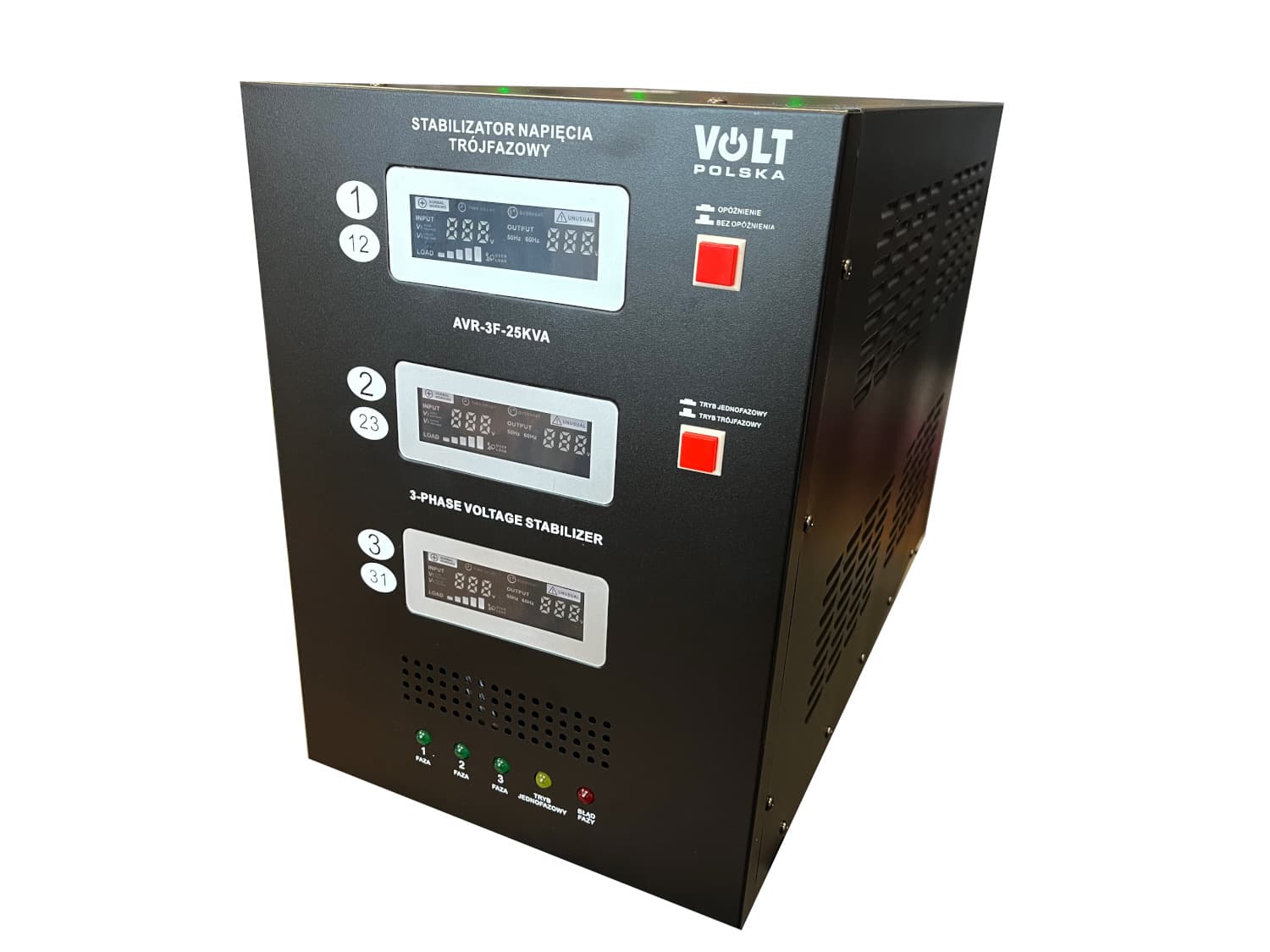 VOLT AVR PRO-3F 25000 3% SERVO trójfazowy automatyczny stabilizator napięcia 400V 25000W (25kW)