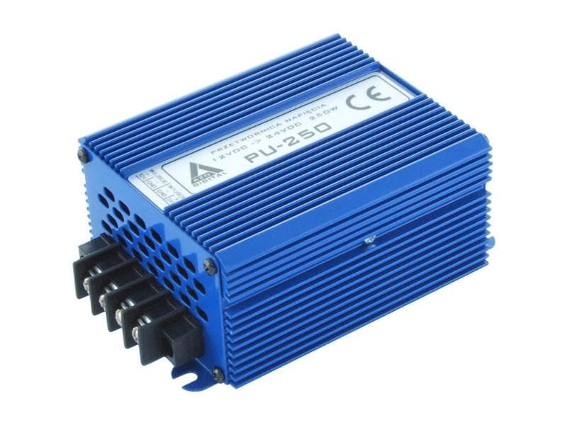 AZO PU-250 przetwornica podwyższająca napięcie z 12V na 24V 250W bezzakłóceniowa, produkcja polska np. do webasto, ogrzewanie postojowe