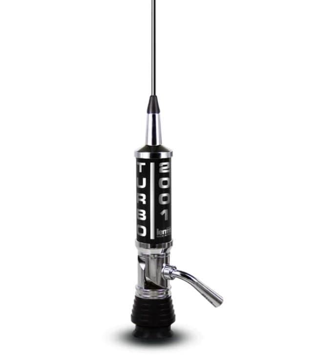 LEMM AT-2001 TURBO czarna/srebrna Antena CB montażowa 200 cm kabel 4m (Lemm AT2001 Turbo)