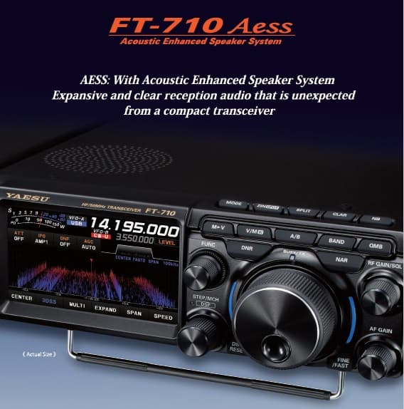 YAESU FT-710 AESS radiotelefon amatorski HF/6m 100W, ATU, DSP, analizator widma, kolorowy wyświetlacz, 3 LATA GWARANCJI, pełna polska instrukcja obsługi, CashBack 200€