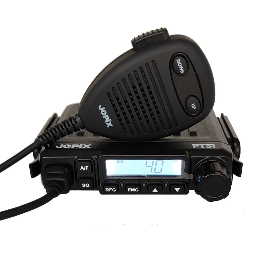 Zestaw mini CB radio Jopix PT-31 + krótka dyskretna antena 45cm na magnesie (CB radio na prezent)