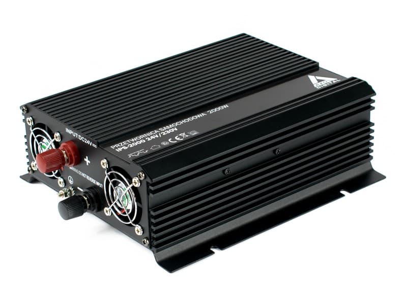 AZO IPS-2000 PRZETWORNICA NAPIĘCIA 24V/230V 2000W np. POMPY LODÓWKI - 3 lata gwarancji