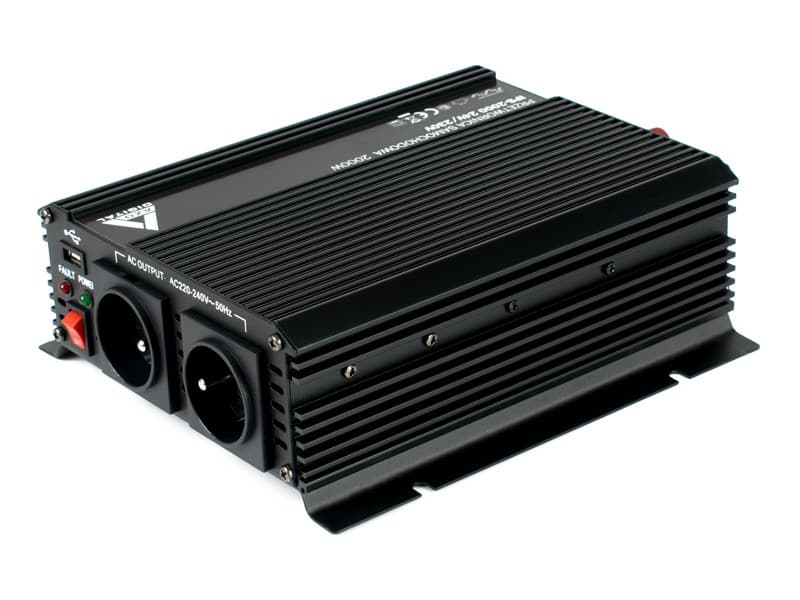 AZO IPS-2000 PRZETWORNICA NAPIĘCIA 24V/230V 2000W np. POMPY LODÓWKI - 3 lata gwarancji