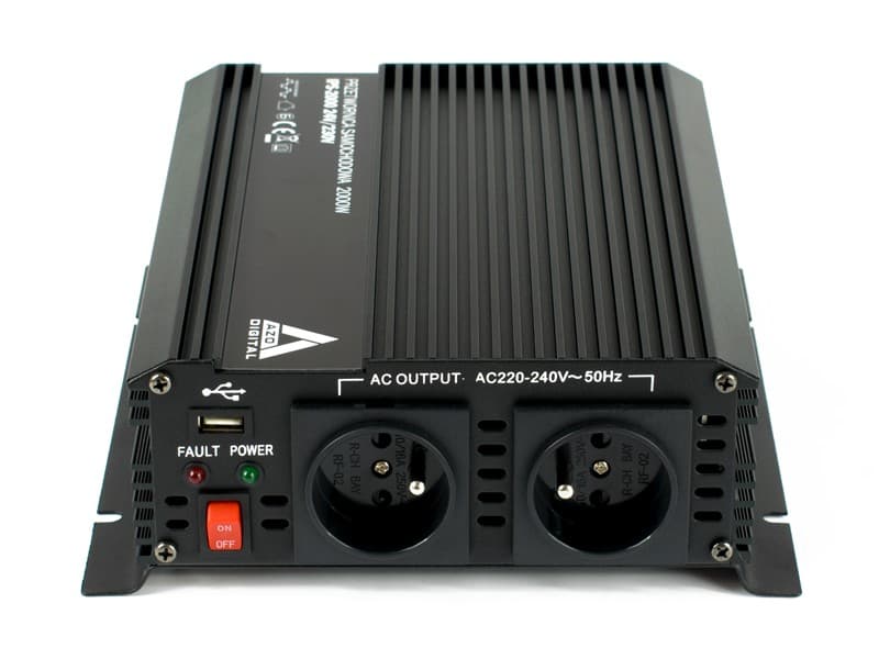 AZO IPS-2000 PRZETWORNICA NAPIĘCIA 24V/230V 2000W np. POMPY LODÓWKI - 3 lata gwarancji