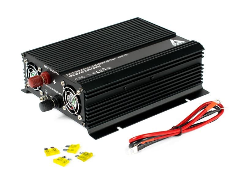 AZO IPS-2000 PRZETWORNICA NAPIĘCIA 24V/230V 2000W np. POMPY LODÓWKI - 3 lata gwarancji