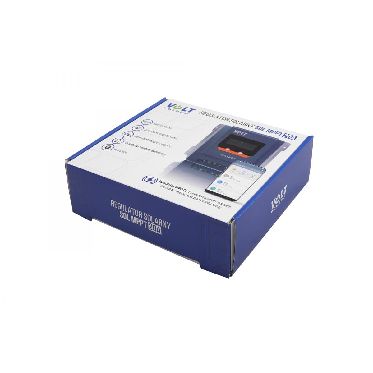 Regulator solarny ładowania Volt MPPT 20A do systemów 12/24V - LCD, bluetooth