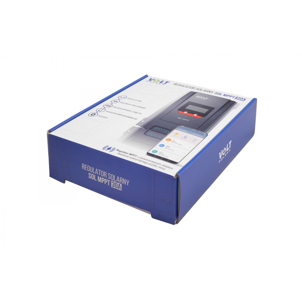 Regulator solarny ładowania Volt MPPT 30A do systemów 12/24V - LCD, bluetooth