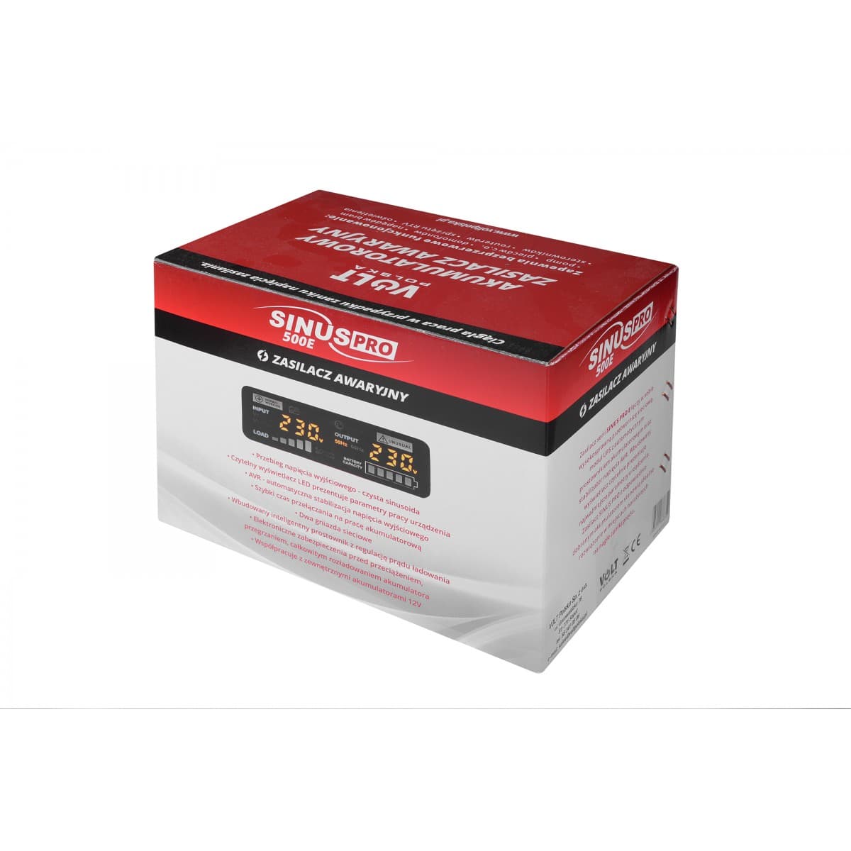 Zestaw zasilacz awaryjny sinusoidalny 500W VOLT SINUS PRO 500 E + akumulator AGM 65Ah