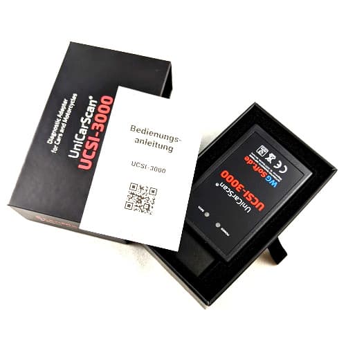 UniCarScan UCSI-3000 ENET WLAN LAN interfejs diagnostyczny OBD-2 do samochodów i motocykli BMW (do BimmerCode, BimmerLink, Bimmer-Tool DPF, xHP, xDelete, BootMod3, MHD)