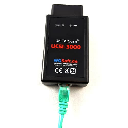 UniCarScan UCSI-3000 ENET WLAN LAN interfejs diagnostyczny OBD-2 do samochodów i motocykli BMW (do BimmerCode, BimmerLink, Bimmer-Tool DPF, xHP, xDelete, BootMod3, MHD)