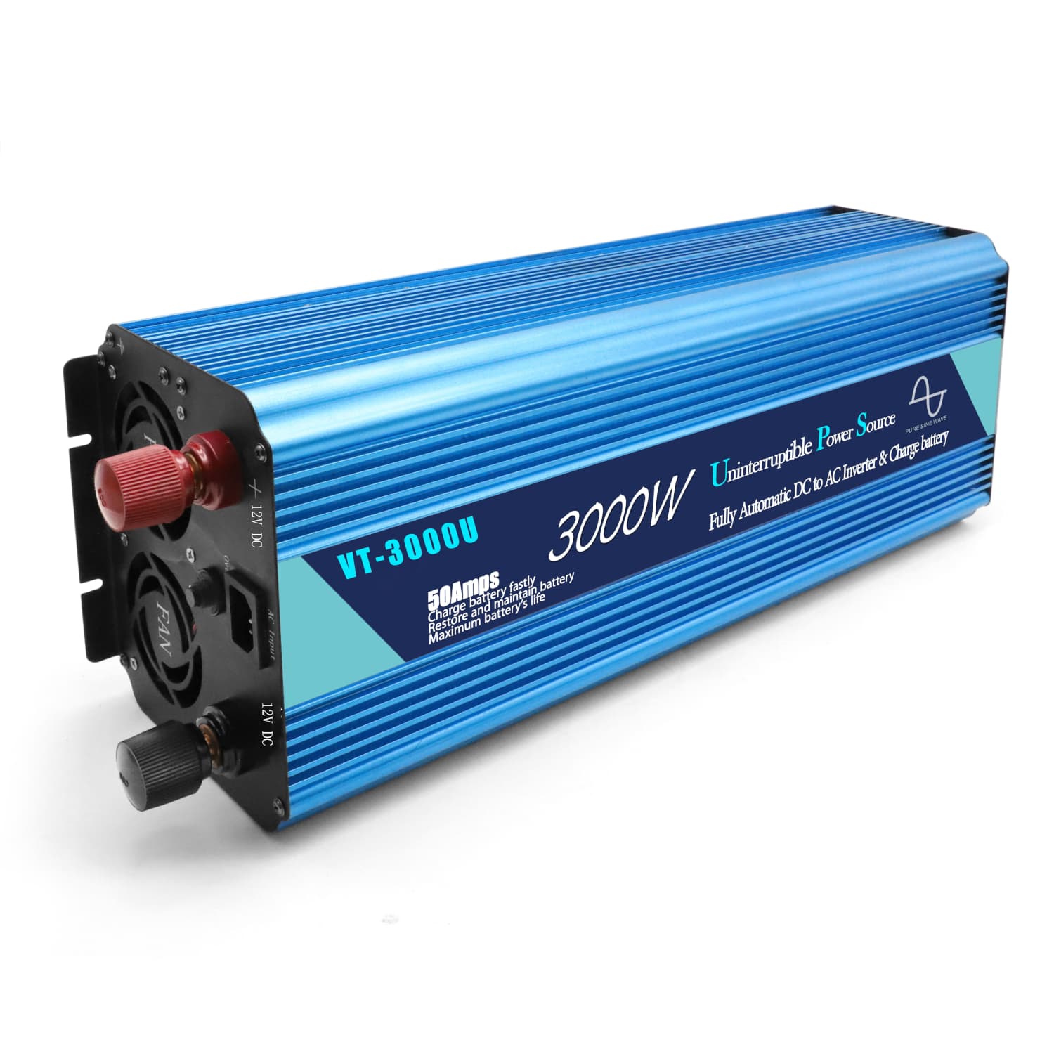 Zasilacz awaryjny UPS 6000W przetwornica 12V/230V CZYSTY SINUS - VoitaTech VT-3000U