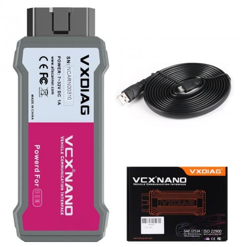 VXDIAG NANO do RENAULT 2005+ CAN CLIP J2534 - interfejs diagnostyczny OBD-2 / głowica wersja z kablem USB - 100% legalny