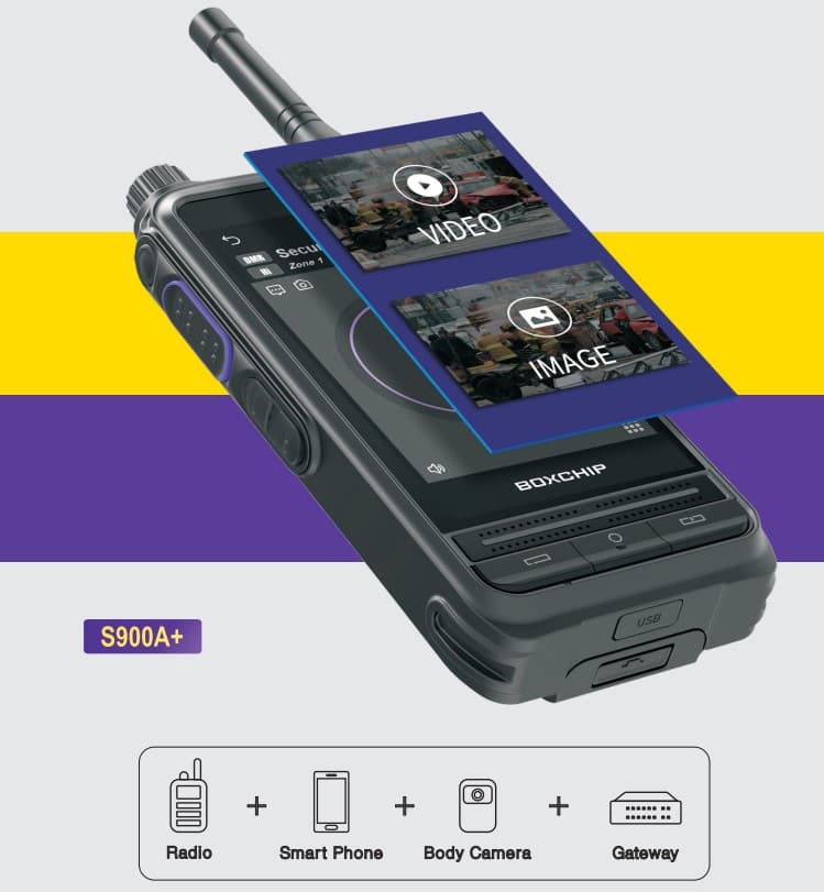 BOXCHIP S900A Plus smartfon + radiotelefon profesjonalny 4G LTE + UHF DMR FM - ogromny zasięg łączności
