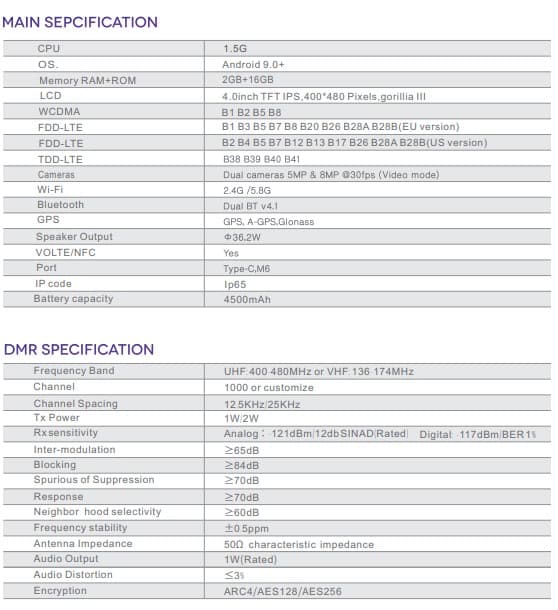 BOXCHIP S900A Plus smartfon + radiotelefon profesjonalny 4G LTE + UHF DMR FM - ogromny zasięg łączności