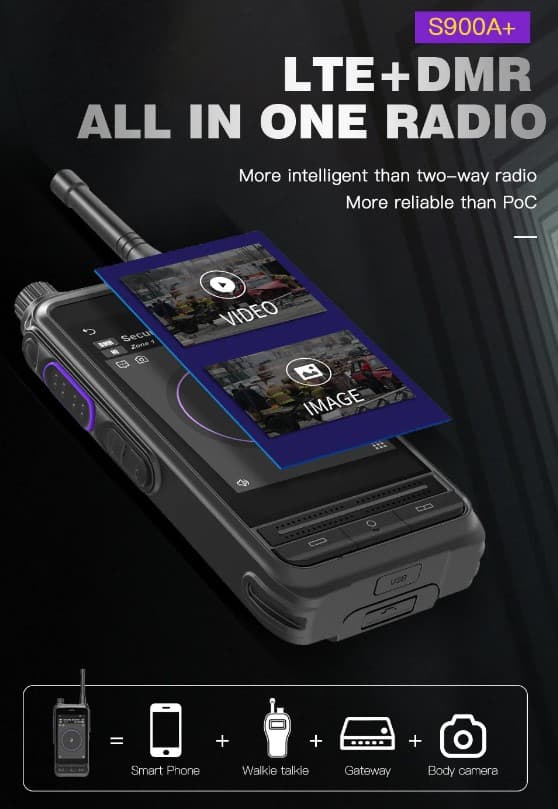 BOXCHIP S900A Plus smartfon + radiotelefon profesjonalny 4G LTE + UHF DMR FM - ogromny zasięg łączności