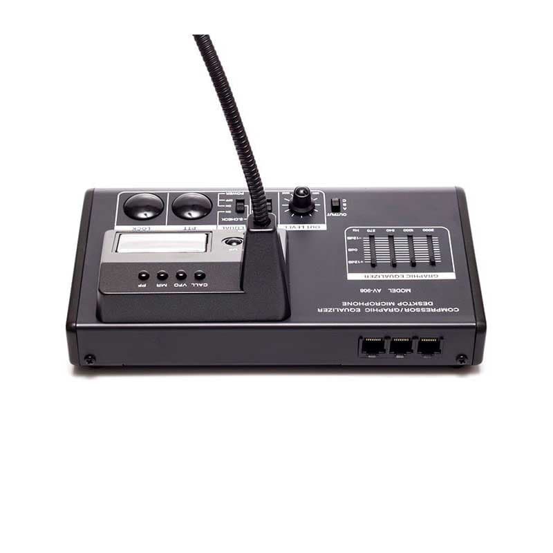 AVAIR AV-908 mikrofon stołowy do radiostacji HF/VHF/UHF wkładka ceramiczna, korektor graficzny