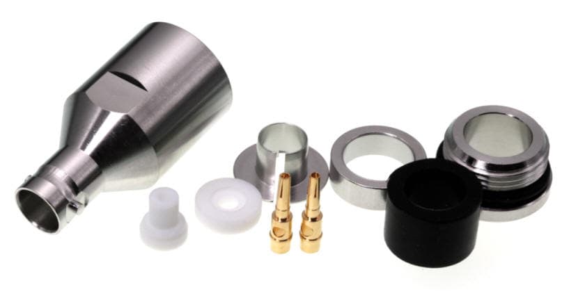 Gniazdo BNC skręcane na przewód 10mm np. RF-10, RG-213, HyperFlex 10, H-1000 superjakość PTFE/GOLD # KONEKTOR PRO #