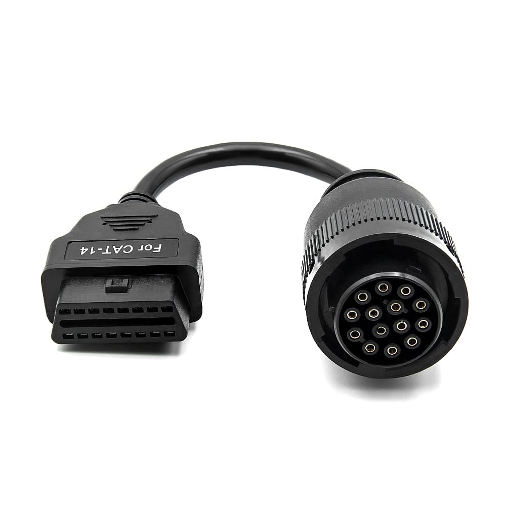 KABEL ADAPTER CAT 14-pin / OBD-2 16-pin przejściówka do aut ciężarowych i maszyn