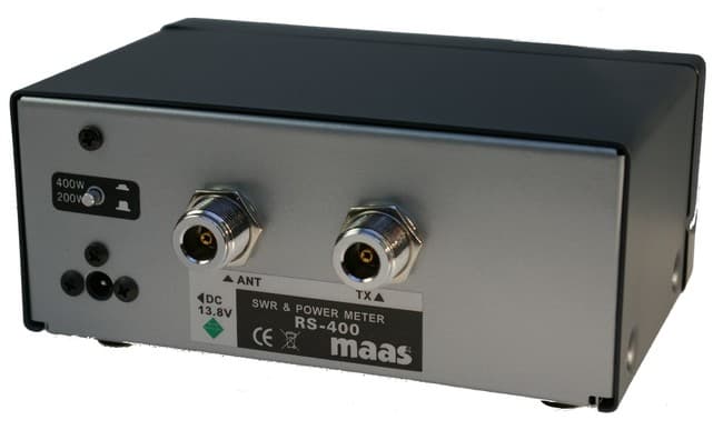 MAAS RS-400 reflektometr VHF/UHF 140-525 MHz złącza N - pomiar SWR, mocy, podświetlenie skali