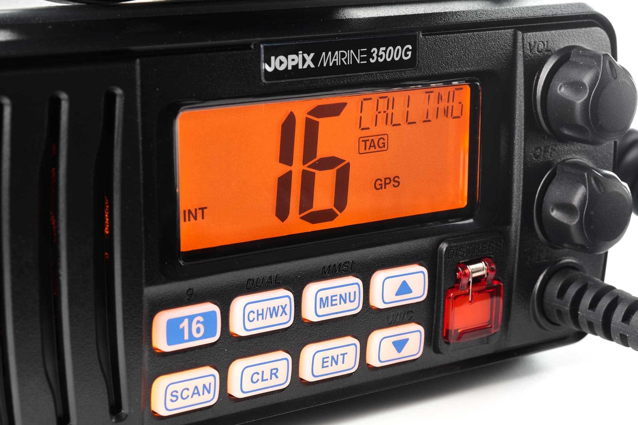 Jopix Marine 3500G stacjonarny radiotelefon morski VHF wodoodporny IP67, DSC, GPS, moc 25W