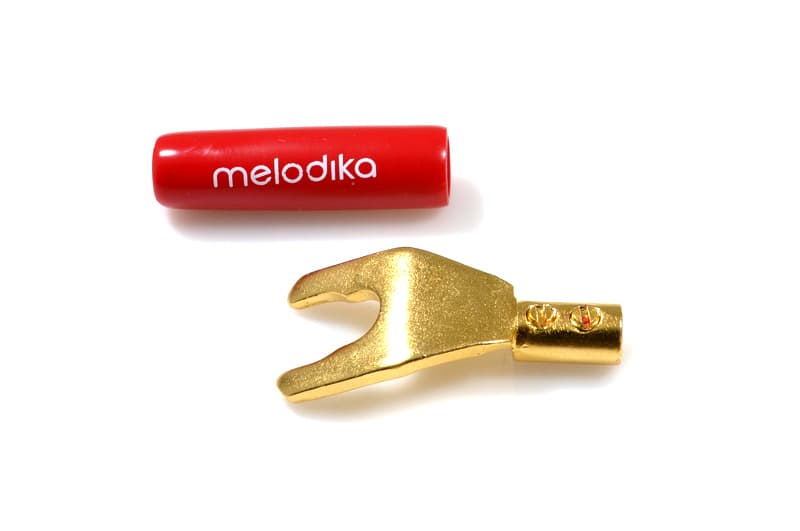 Melodika MDSPA4 - widły pozłacane 4szt. - widełki do kabli głośnikowych o przekroju do 6mm2
