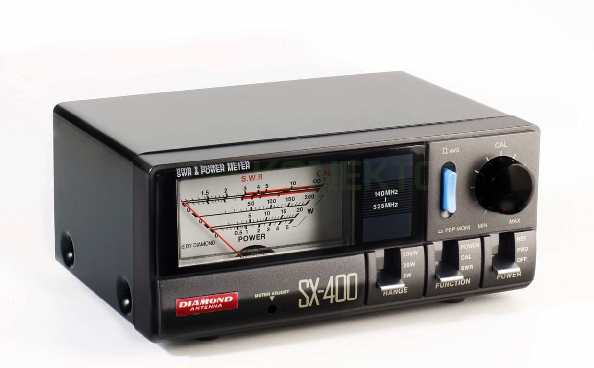 Diamond SX-400N reflektometr VHF/UHF 140-525 MHz złącza N - pomiar SWR, mocy, podświetlenie skali