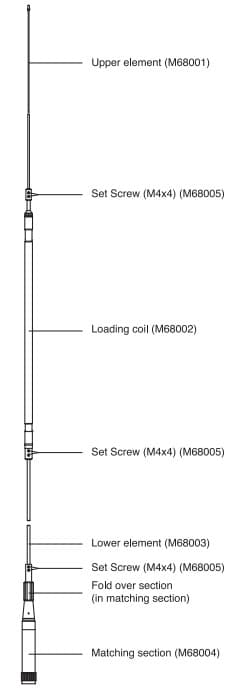 Diamond HF80CL antena samochodowa 80m / 3,5-3,8MHz długość 222cm