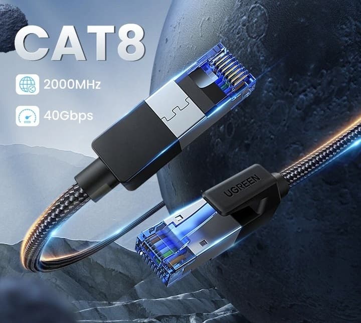 Przewód sieciowy RJ-45 50cm CAT.8 Ethernet UGREEN