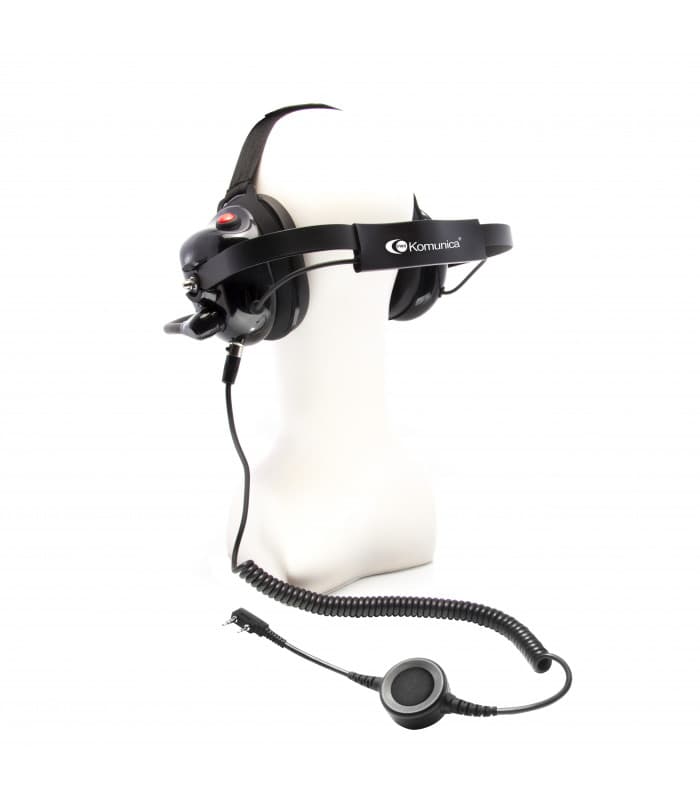 Komunica NC-PRO-QD + NC-PRO-CAB-K profesjonalny zestaw nagłowny do krótkofalówek ze złączem 2-pin Kenwood