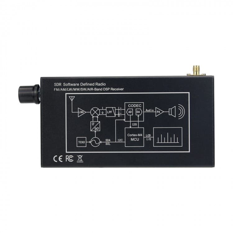 BaJei przenośny odbiornik radiowy SDR 100kHz-149MHz DSP CW/AM/SSB/FM/WFM, duży ekran LCD 4,3"